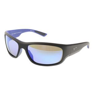 Maui Jim MJ0682S-003 Bold Black Wrap Blue Hawaii Polarized Mirrors